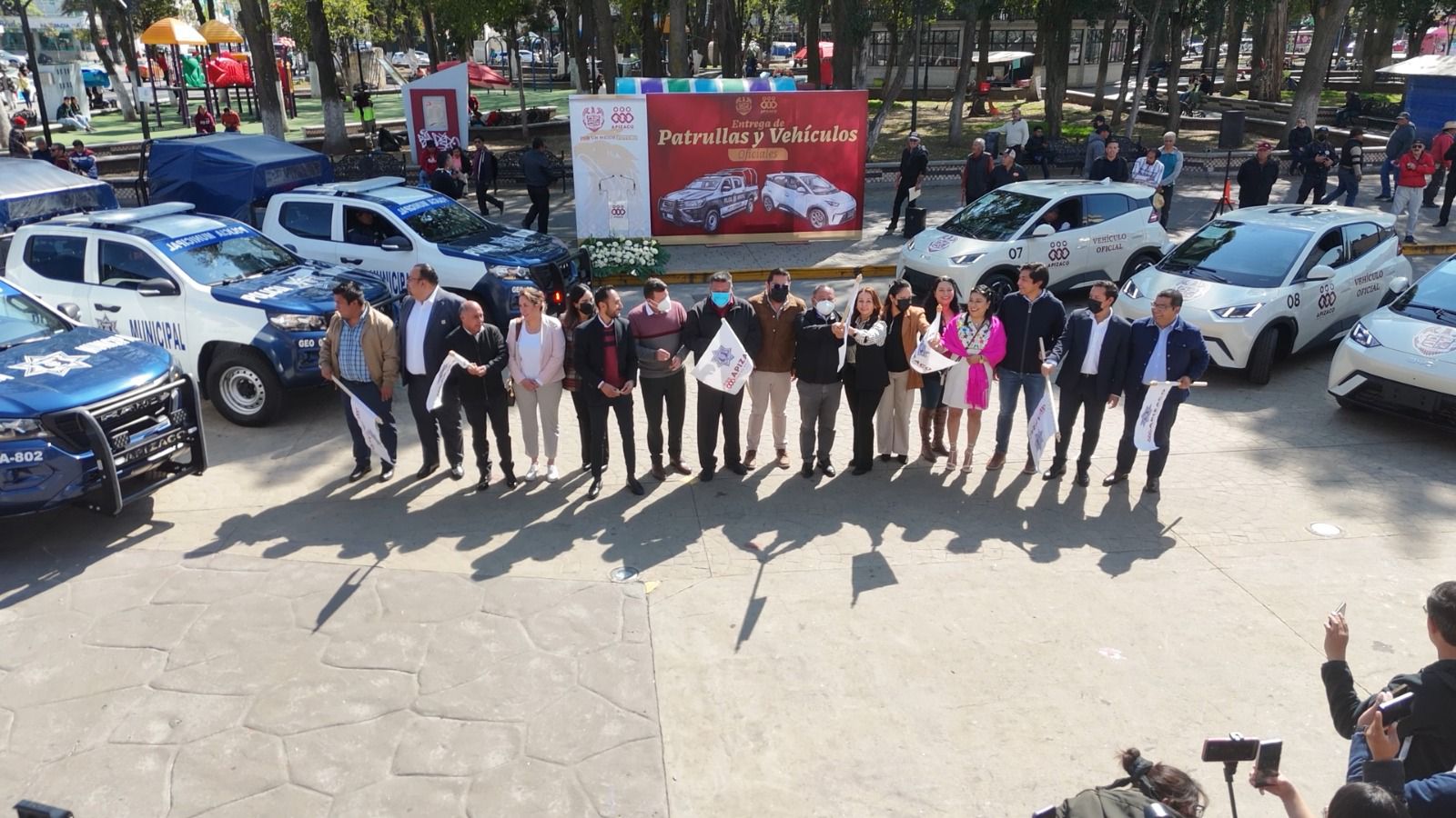 Entrega Javier Rivera seis unidades nuevas para fortalecer la seguridad y operatividad de Apizaco